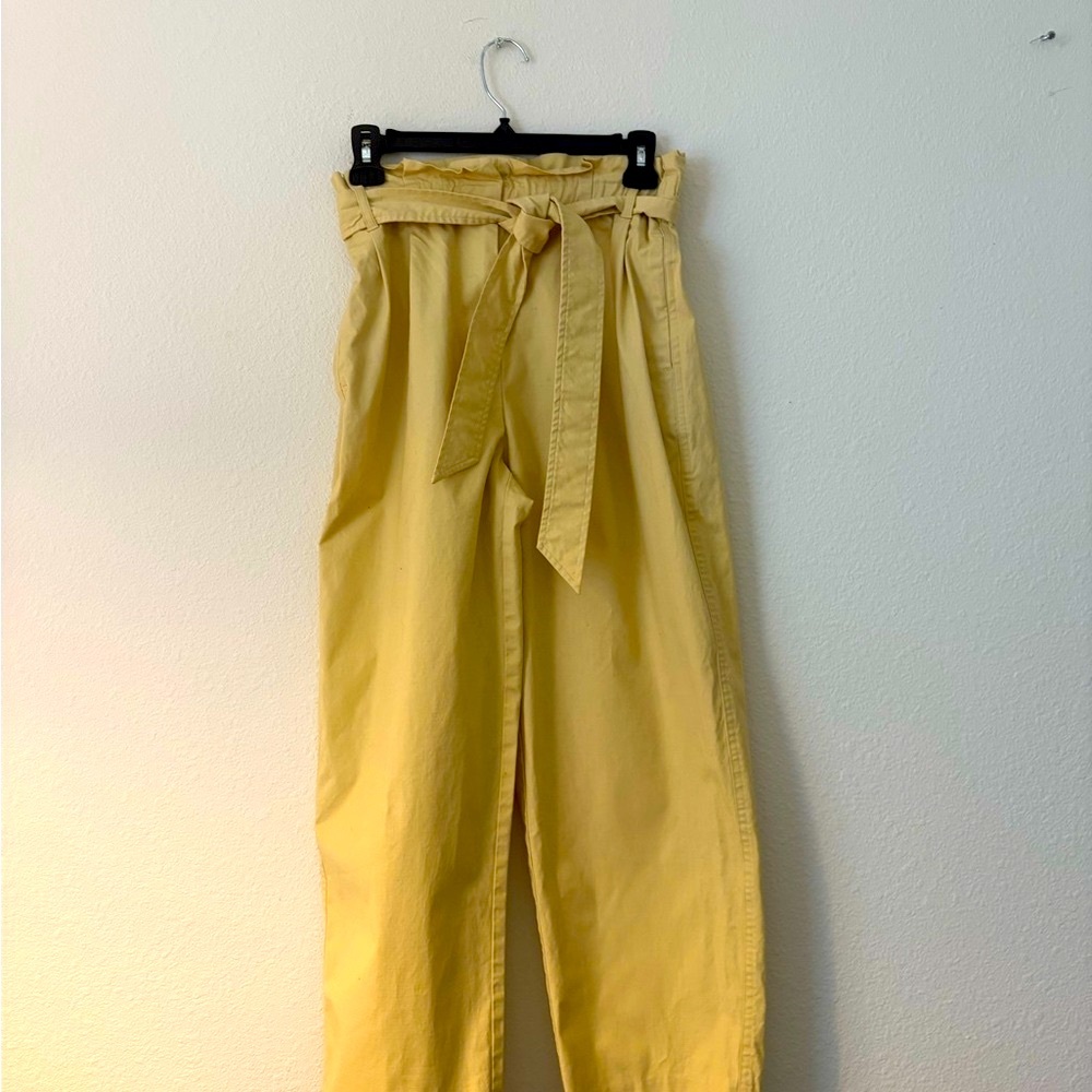 J. Crew Women's Cream Tie-Waist Trousers